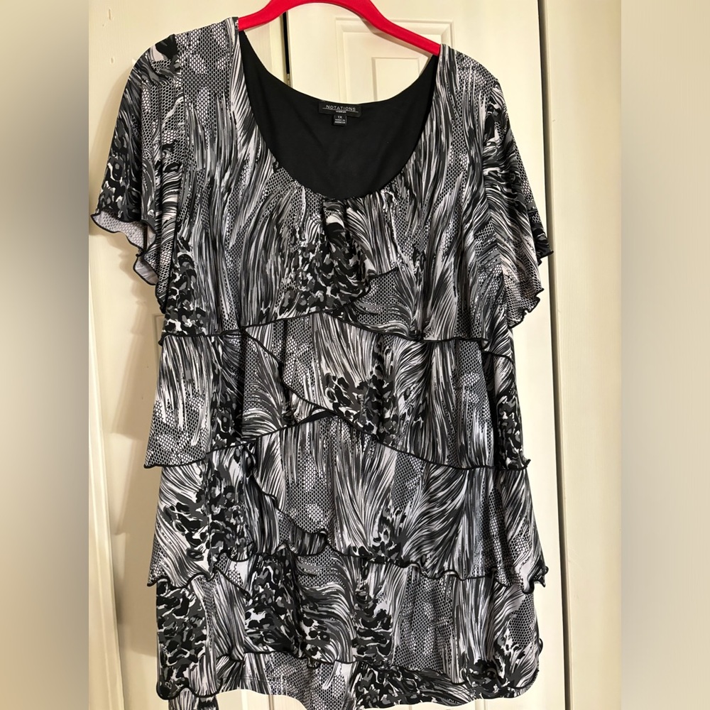 Notations Short Sleeve Blouse